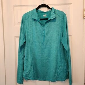 Avia Teal Long Sleeve Athletic 1/4 Zip Top Size XXL